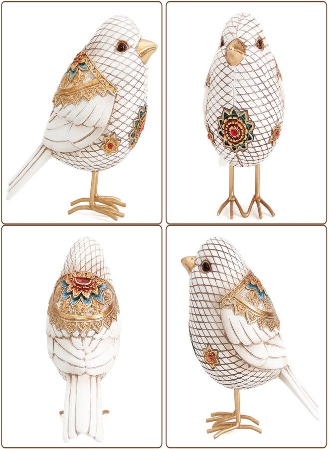 Leekung Bird Figuriens for Home Decor Accents,Boho Bird Statue Sculpture for Shelf Decor,Birds Decorations for Home Table Bookshelf Mantels Office,Vintage Animal Decor,Decorative Birds Gifts for Women - Image 3